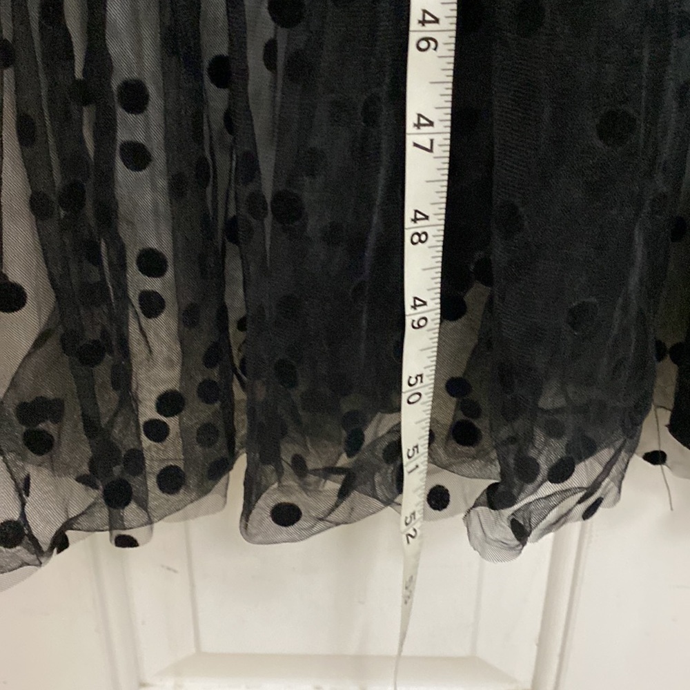 Zara Sheer Dot Midi Collared Long Sleeve - Picture 16 of 16